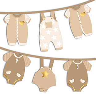 Decorazioni per feste gratuiti da stampare - Baby Shower - Festoni | Brother Creative Center