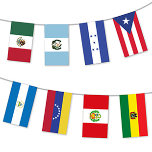 Free Printable DIY Party Decoration - Hispanic Flags Bunting | Brother Creative Center