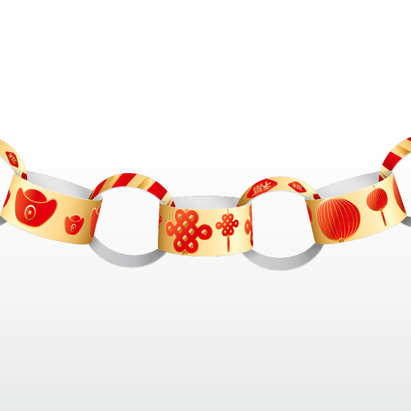 可打印的免费派对装饰素材模板 - 中国年挂旗1 | Brother Creative Center