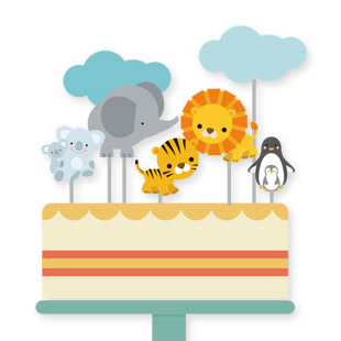 Decoraciones festivas imprimibles gratis - Decoración de tarta zoo | Brother Creative Center