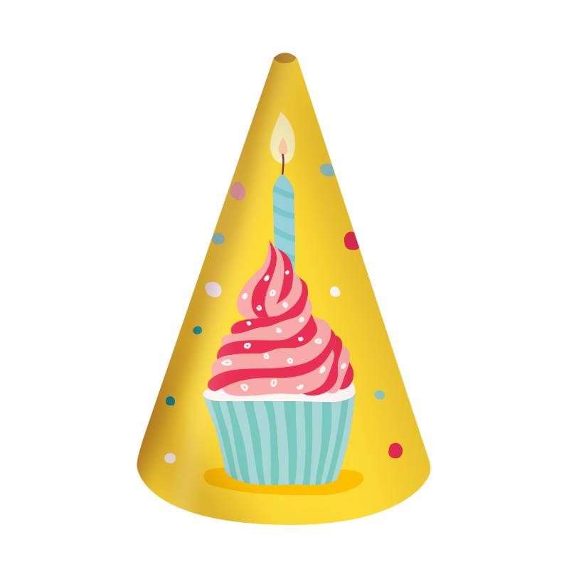 Cappello da festa di compleanno - cupcake