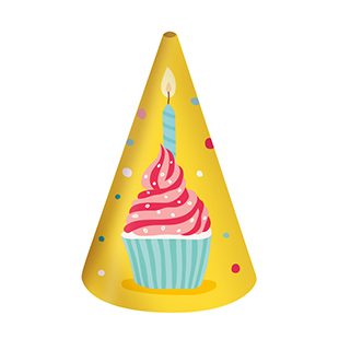 Cappello da festa di compleanno - cupcake