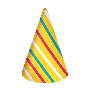 Hut für Geburtstagsfeiern- Linien