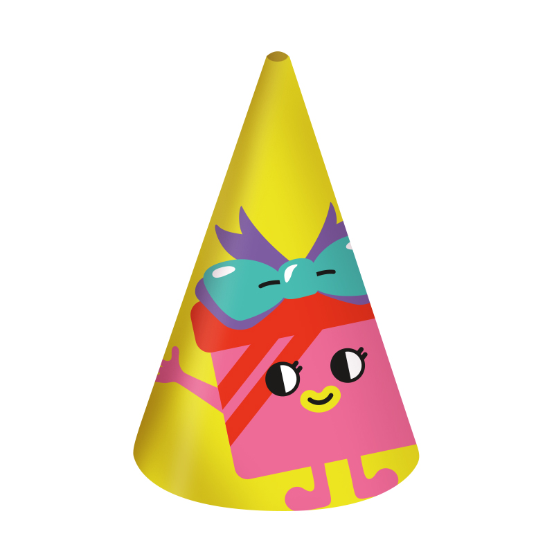 Free Printable DIY Party Decoration - Cartoon birthday party hat – Present | Brother Creative Center