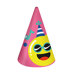Free Printable DIY Party Decoration - Cartoon birthday party hat – Smiley | Brother Creative Center