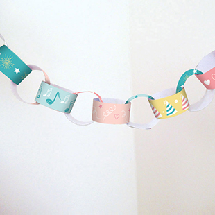 Free Printable DIY Party Decoration - Charming birthday party paper chain | Brother Creative Center