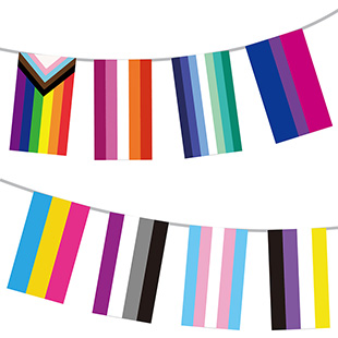 Gratis afdrukbare feestversiering - Pride vlaggen slinger | Brother Creative Center
