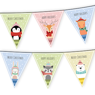 Christmas Animals Bunting