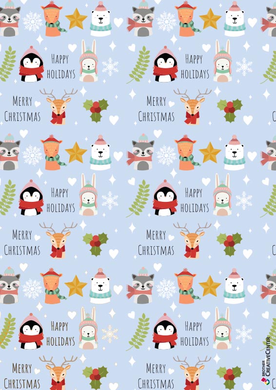 Christmas Animals Wrapping Paper