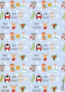 Christmas Animals Wrapping Paper