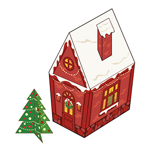 Printable Party Decoration for Free - Christmas house | Brother Creative Center