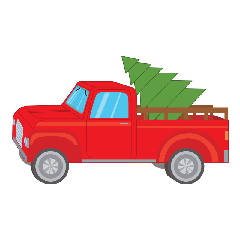 Free Printable DIY Party Decoration - Christmas tree delivery truck | Brother Creative Center