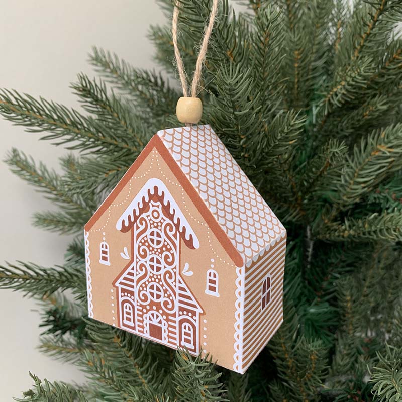 Lebkuchenhaus Ornament - beige