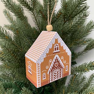 Peperkoek huis ornament - bruin