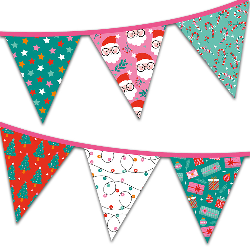 Printable Party Decoration for Free - Merry & Bright Bunting | Brother Creative Center