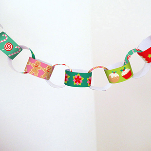 Free Printable DIY Party Decoration - Merry Christmas paper chain | Brother Creative Center