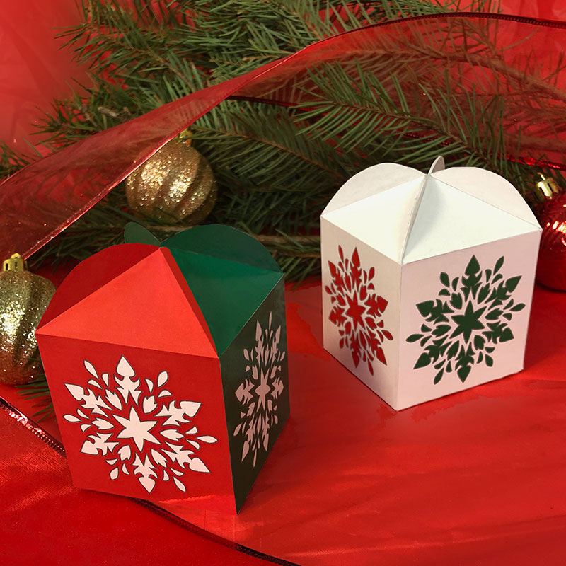 Schneeflocke-Geschenkbox