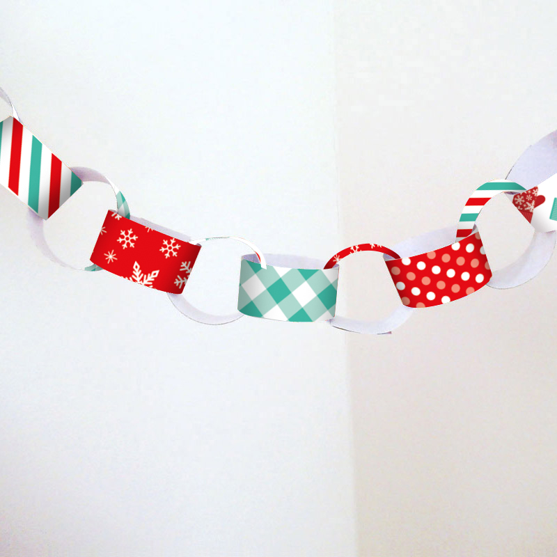 Printable Party Decoration for Free - Wintertime paper chain | Brother Creative Center