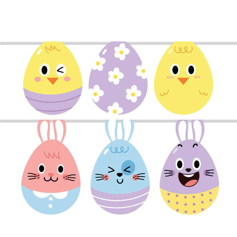 Printable Party Decoration for Free - Cute Easter Bunting | Brother Creative Center