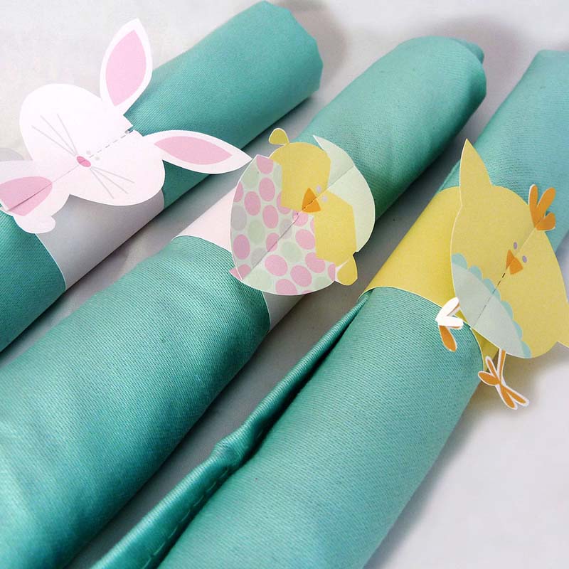 Easter napkin clearance rings