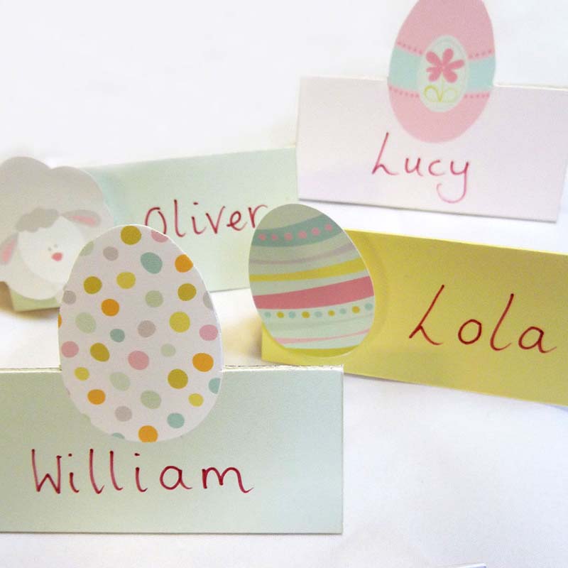 Tarjetas con Nombre, Pascuas