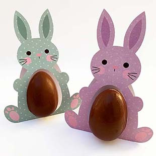 Porte-oeufs avec lapin