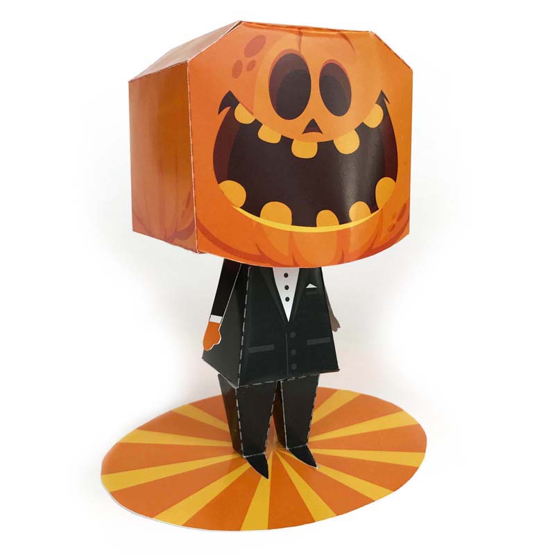 Hombre cabeza de calabaza 3D