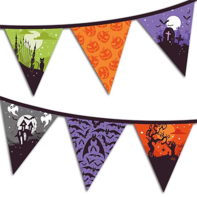 Free Printable DIY Party Decoration - Halloween Bunting - Fright Night | Brother Creative Center