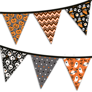 Free Printable DIY Party Decoration - Halloween Bunting - Spooky and Stylish | Brother Creative Center