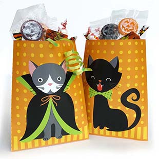 Halloween Cat Treat Bags