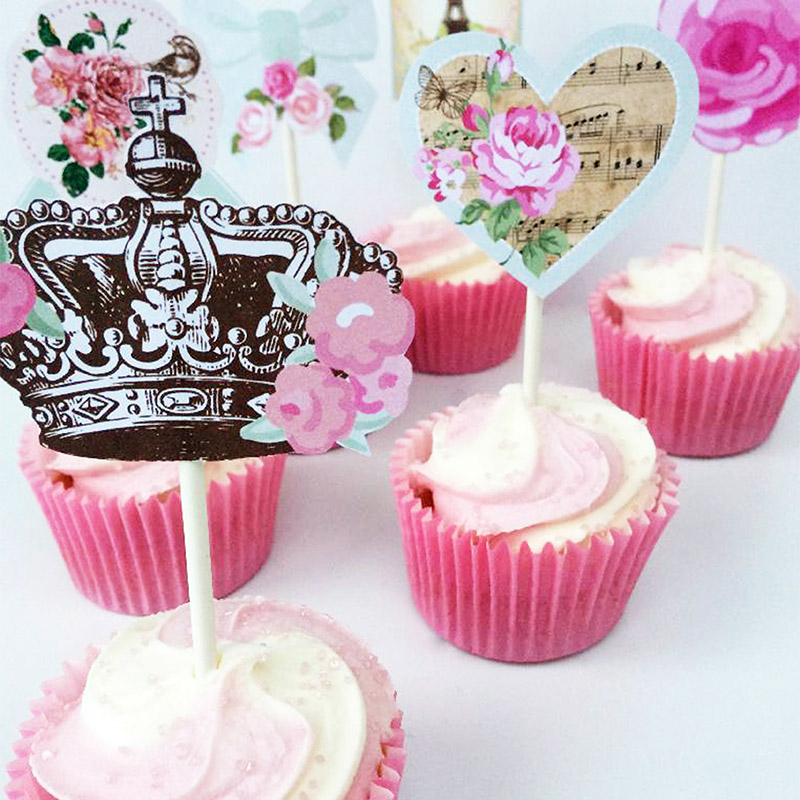 Middag thee cupcake toppers