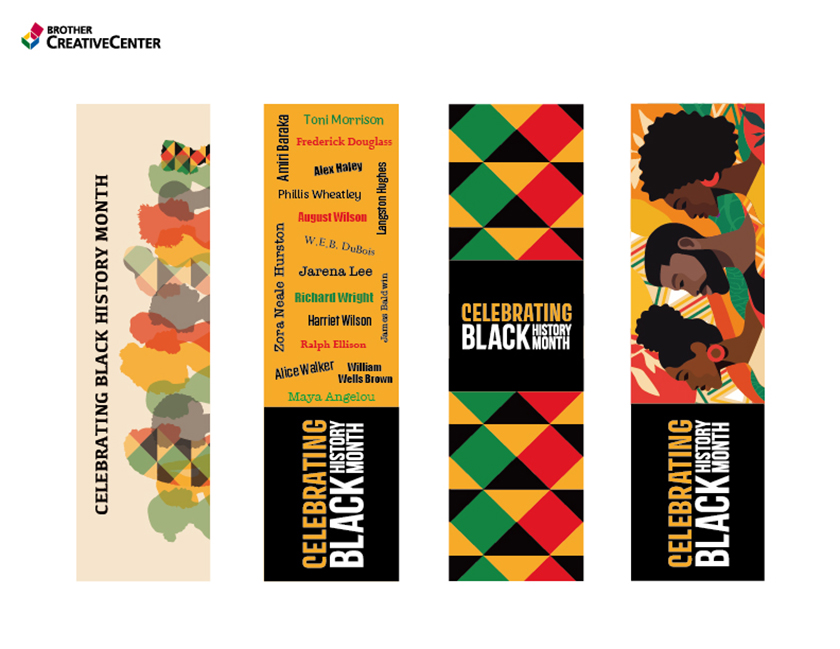 Free Printable DIY Party Decoration - Black History Month Bookmarks | Brother Creative Center