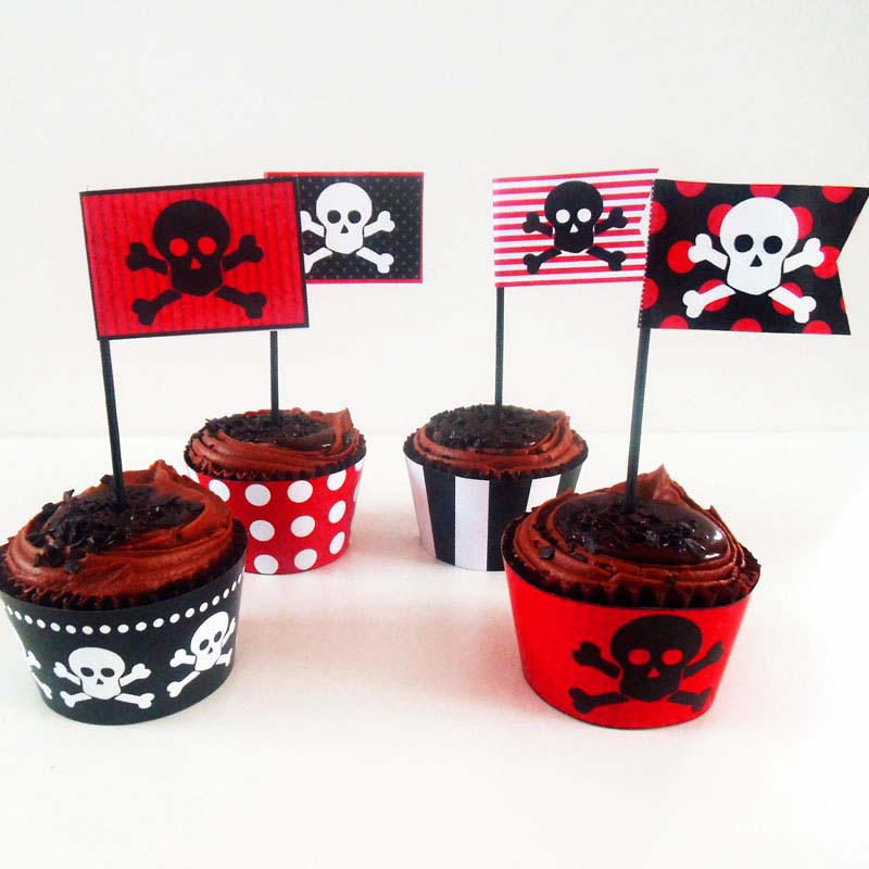 Cupcakes para fiestas de piratas