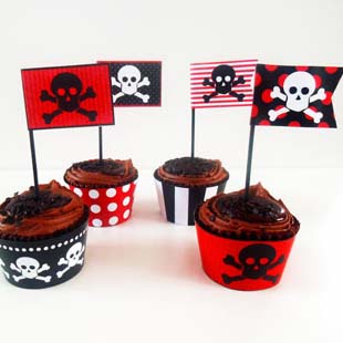 Cupcakes para fiestas de piratas
