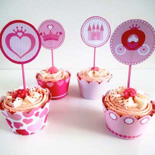 Cupcakes para fiestas de princesas