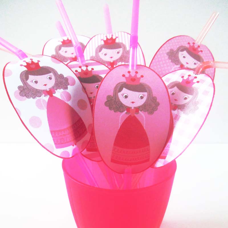 Princess Party Straw Toppers