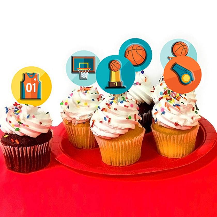 Decoración de Cupcake de baloncesto