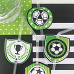Soccer Straw Toppers
