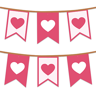 Free Printable Valentine Heart Hanging