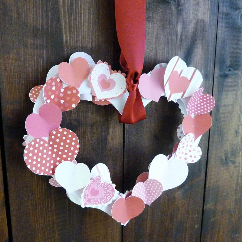 PRETYZOOM Accroche-Porte en Forme De Coeur Saint Valentin Décorations Coeur  Fenêtre Couronne Couronne De Porte De Mariage Suspendus Couronne De Coeur