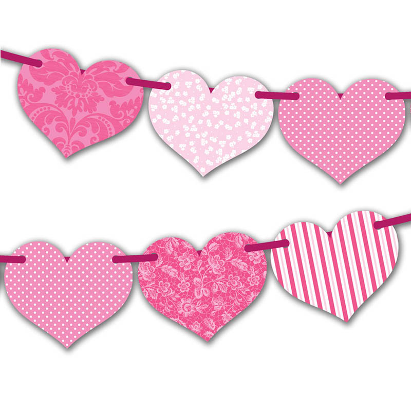 Valentine Pink Heart Bunting
