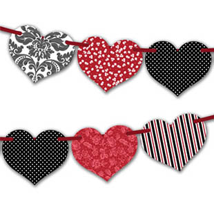 Valentine Red Heart Bunting