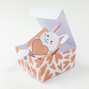 Valentijns konijntje in een doosje