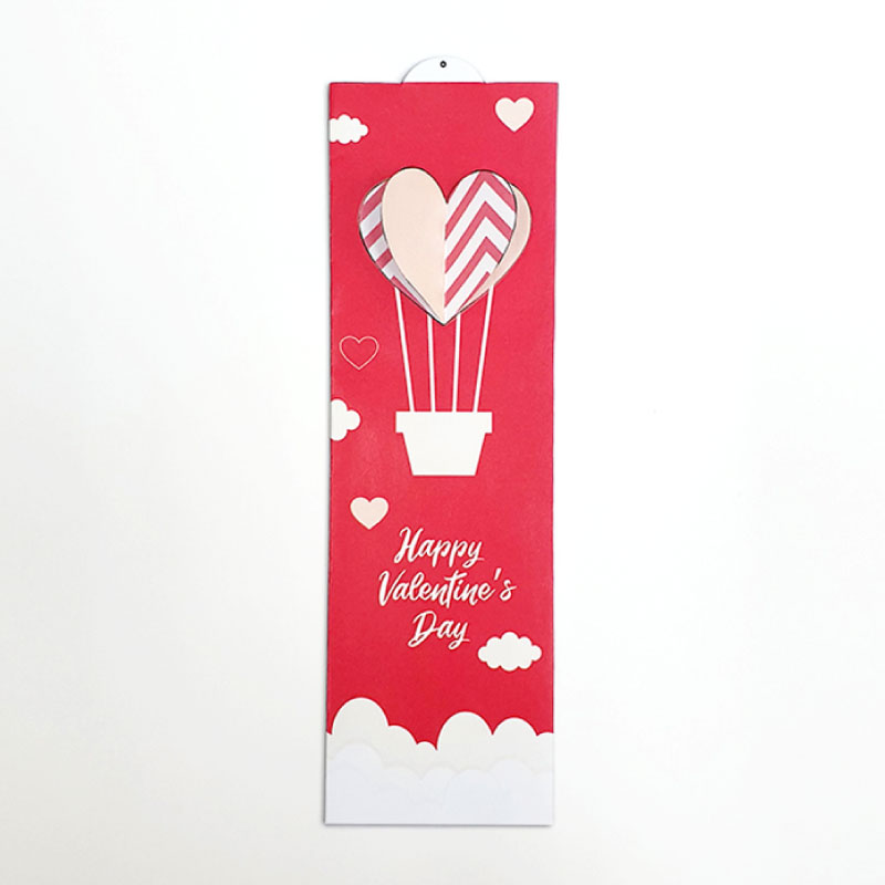 Valentine’s Day Hot Air Balloon Bookmark